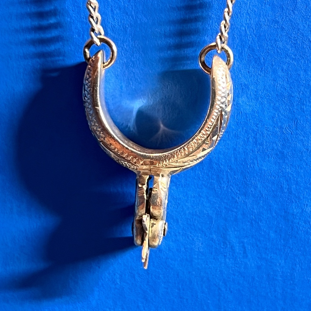 Vintage-Silver Spur Necklace from 1940's